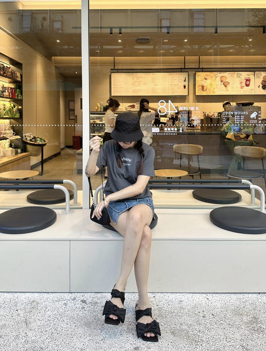 正品秦岚 杨紫同款 gann*小字母纯棉T 商品图4