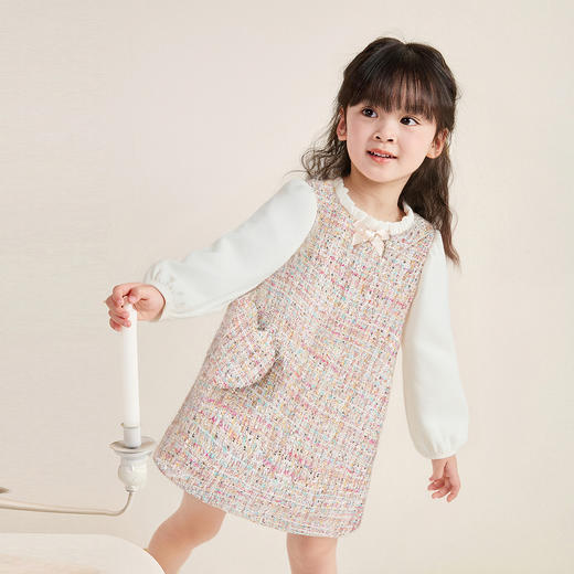 笛莎Deesha 童装女童连衣裙2025秋新款女童A版香风小公主连衣裙 商品图0