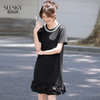 【专属特价】熙世界小香风织带圆领连衣裙女小个子法式小黑裙短裙2025夏季新款 商品缩略图0