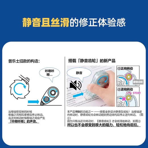 普乐士WH-2105静音修正带/颜色到店自选或随机发货 商品图2