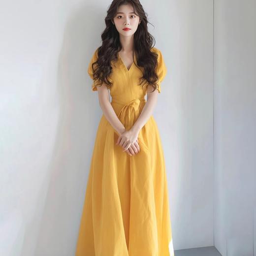 裁缝学苑AH28法式V领短袖连衣裙纸样女装收腰显瘦短袖裙子样板图纸 商品图1