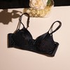 雀说新款春季蕾丝轻盈无钢圈桑蚕丝内裤三角法式双肩带女文胸AL0165 商品缩略图5