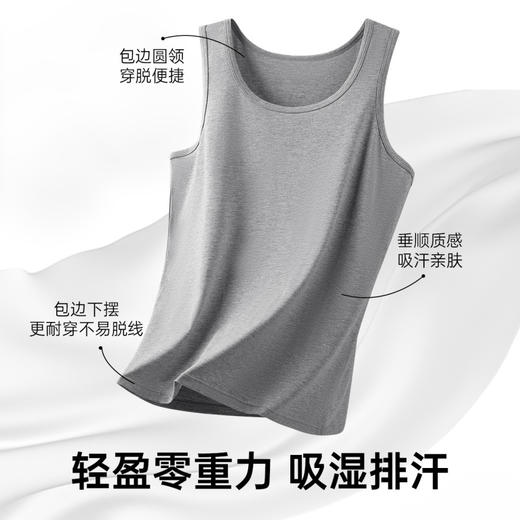 魅力传说 男士打底背心(VIP)【舒适透气】棉柔亲肤高弹无痕男士打底背心 商品图2