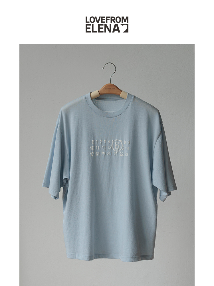  “MM6原厂” 空气酶洗解构肤感T恤