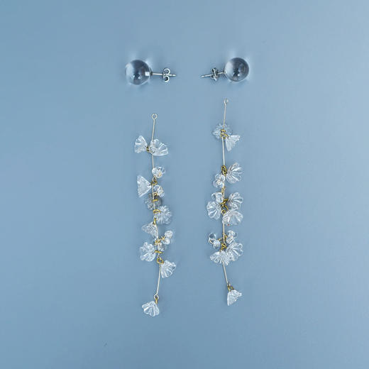 订购8周到｜Monshiro-sankayou-花朵 吊坠 长耳环［日本设计师］ 商品图4