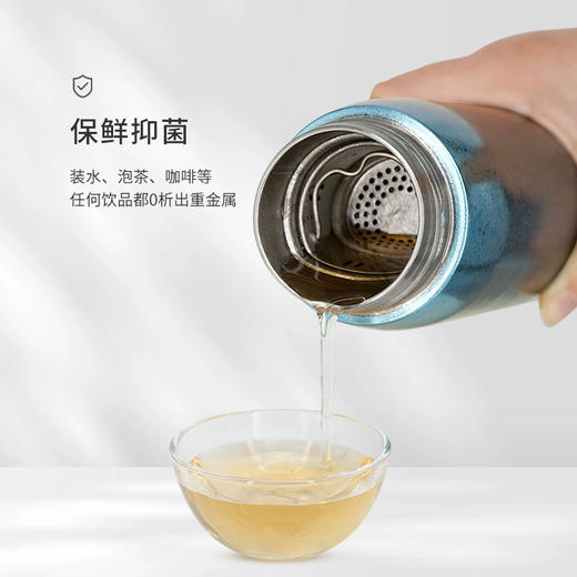 厚岸纯钛保温杯丨定制钛合金泡茶养生水杯 便携运动高档商务礼品 商品图1