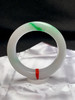 620444，54.7圈口，糯化飘绿正圈平安镯，白底飘绿，飘色辣，种水好，条形厚装 商品缩略图0