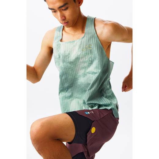 CryingCenter速度感变形3Clogo扎染专业跑步吸湿速干透气运动背心 商品图0