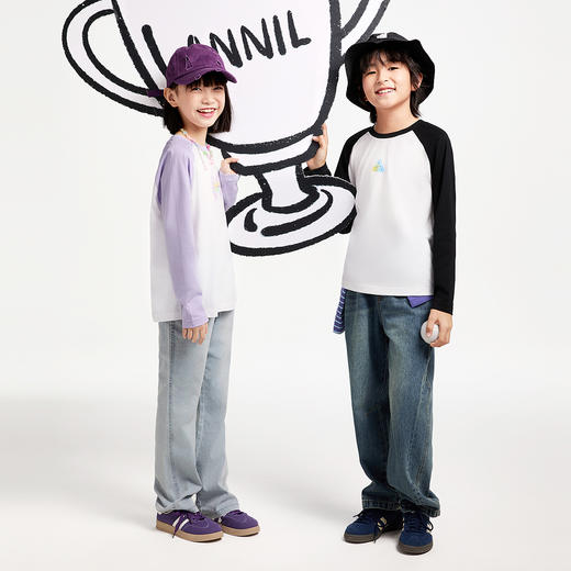 男女童圆领长袖针织衫秋季新款安奈儿童装EM531676 商品图5