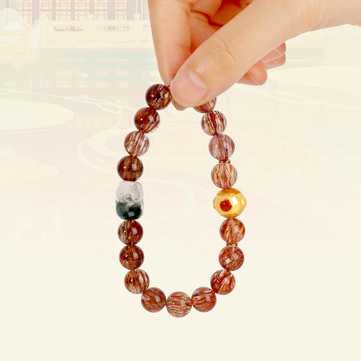 五行“喜火”系列 七星引财 黑金超七手链串 商品图5