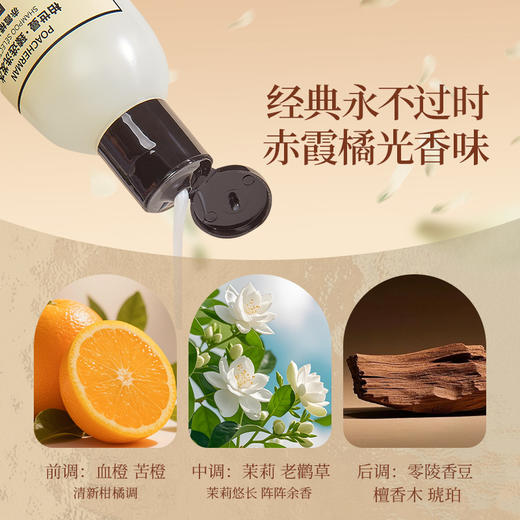 柏世曼香氛洗发水橘香橘子味 深层滋养温和清洁修复受损洗发乳 商品图1