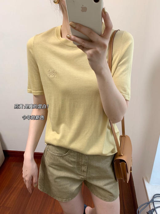 老罗刺绣天丝莱赛尔针织T恤衫 商品图3