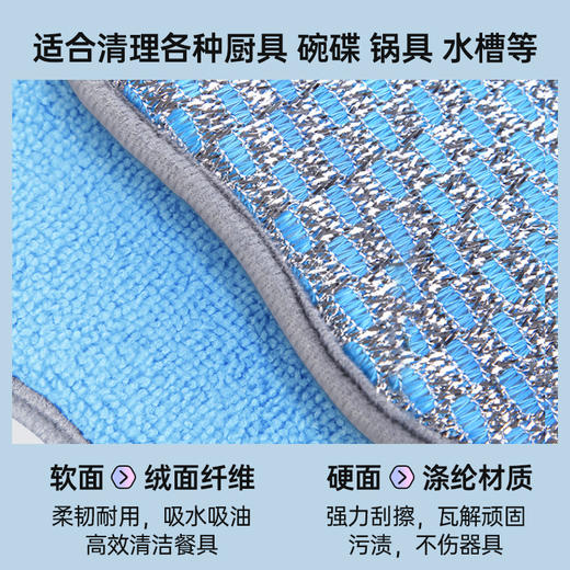 粮票|双面魔力擦  一面清洁一面去污  不伤手不伤锅 污渍清理更方便  15个 商品图2