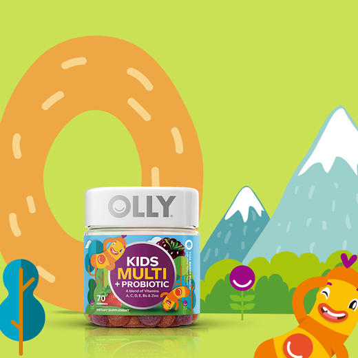 【抄底价】OLLY儿童维生素益生菌软糖70粒/瓶 益生菌 碘锌呵护肠胃 提高抵抗 商品图1
