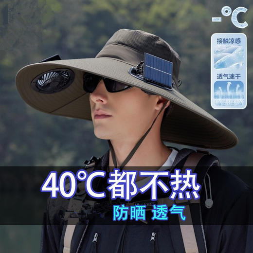 太阳能双风扇帽 | 帽檐上安装了俩小风扇，往头上一扣就像戴了台迷你空调。【3-5天发货】 商品图4