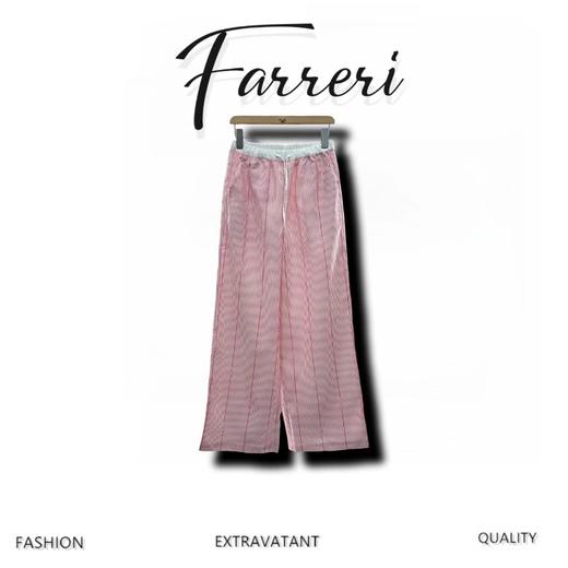 ♥G家♥2025新品上架    抽绳条纹阔腿长裤 商品图0