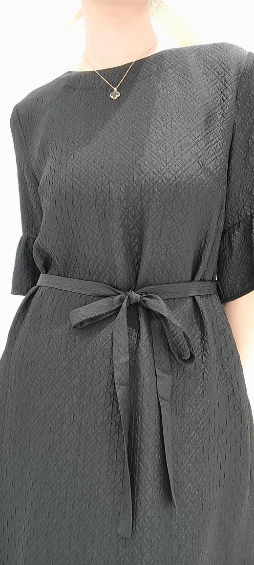 582850夏款上新 赫本风暗格真丝连衣裙 商品图4