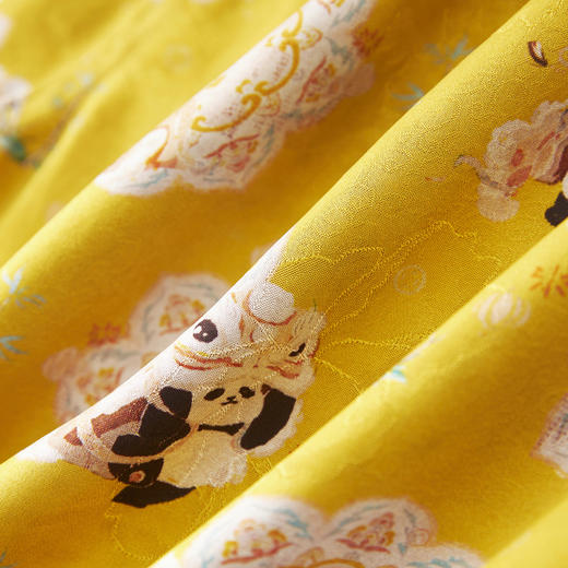 「高货wl」全新升级【铂金会员293/天猫389/差价96】(11612)洛诗琳设计感香云纱熊猫提花马甲2025夏季新中式国风上衣 商品图2