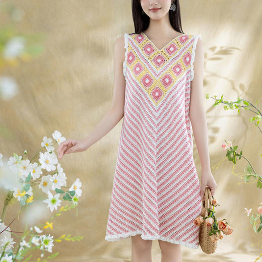 苏苏姐家采薇背心裙手工DIY钩针纯棉蕾丝线毛线团自制材料包 商品图1