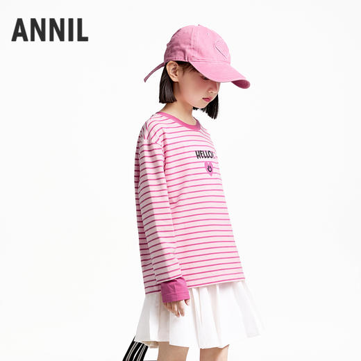 男女童圆领长袖针织衫秋季新款安奈儿童装EM531675 商品图1