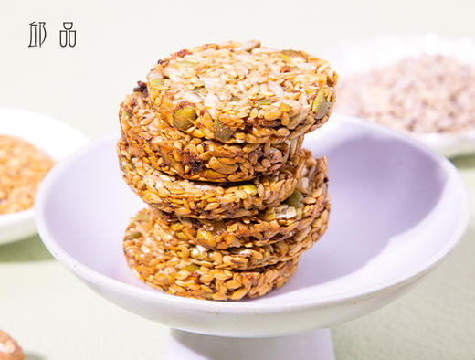 【邱品 亚麻籽坚果饼】亚麻籽葵花籽南瓜籽无花果核桃低聚果糖 低温烘焙，孕妈也能吃 商品图5