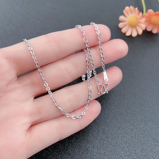 【限时8.8折】【线上铂金馆】PT950 【国际铂金协会】铂金O字链调节项链(BXL00002-11)预售产品下单后不退款不退货不换货不补差价) 商品图3