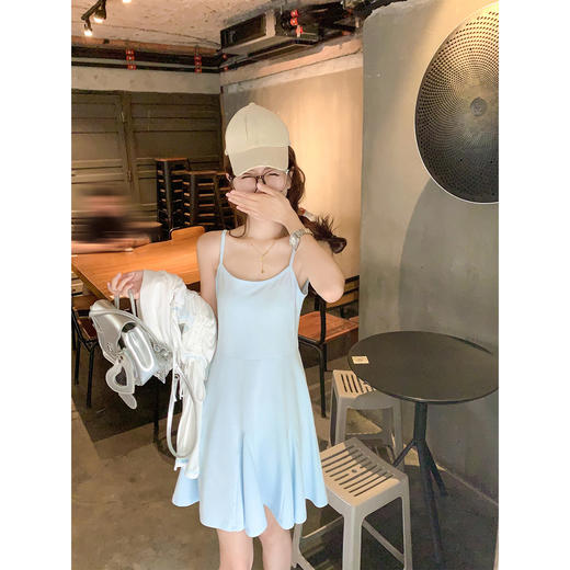 <曾小咸推荐>韩系甜美风罩衫吊带连衣裙 商品图3