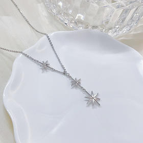 【限时8.8折】【线上铂金馆】PT950 #为你摘星 【国际铂金协会 精品】铂金镂空可调节绕线工艺群星璀璨六芒星套链(ACPTTL00024)预售产品下单后不退款不退货不换货不补差价)