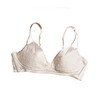 雀说新款春季蕾丝轻盈无钢圈桑蚕丝内裤三角法式双肩带女文胸AL0165 商品缩略图4