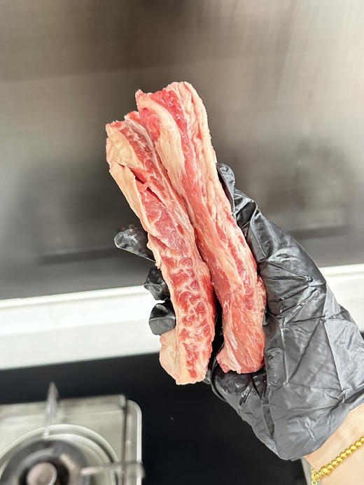 澳洲安格斯牛肋条，100%原切，短谷饲育肥，能看到雪花纹非常好 商品图5