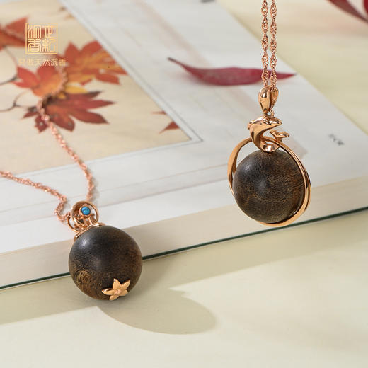 一珠一韵·金木良缘丨天然沉香单珠吊坠 沉水级丨合集 商品图0