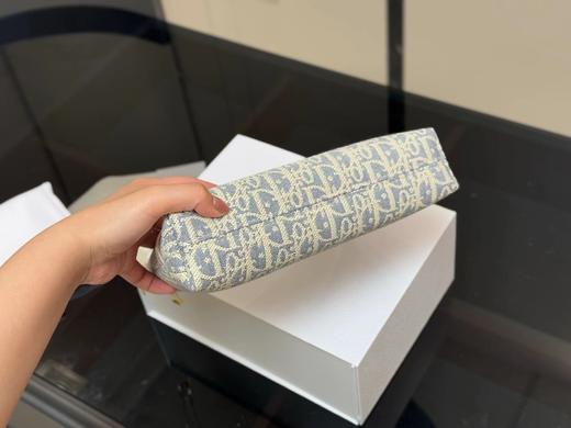 D070811浅蓝老花金色字母logo帆布单肩手提包 商品图11