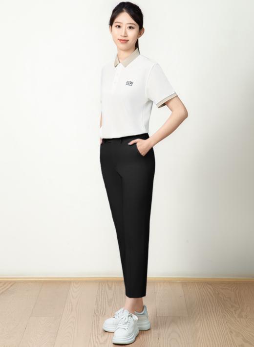 【2025年新款工装-管家】白咖拼色Polo衫 商品图1