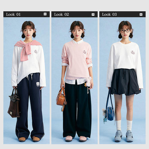 笛莎Deesha青少年女童T恤2025秋季女童小狗刺绣长袖T恤 商品图2