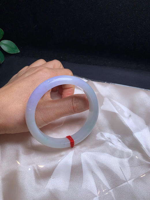 620435，58紫罗兰手镯、一截粉紫底色，干净清新，局部还飘些绿花 商品图5