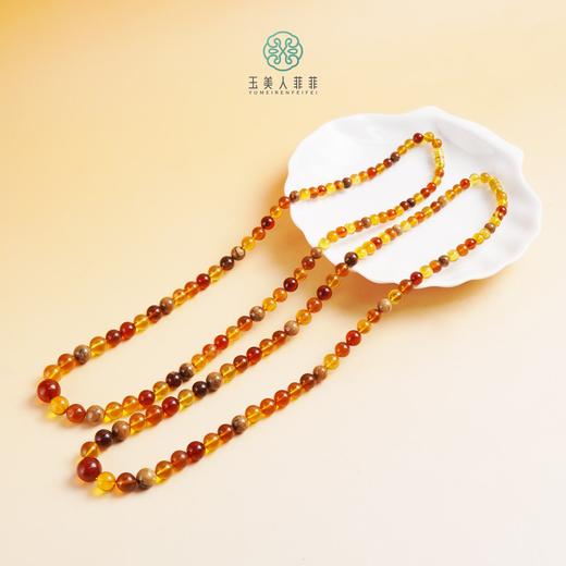 琥珀圆珠项链约6-12mm 商品图0