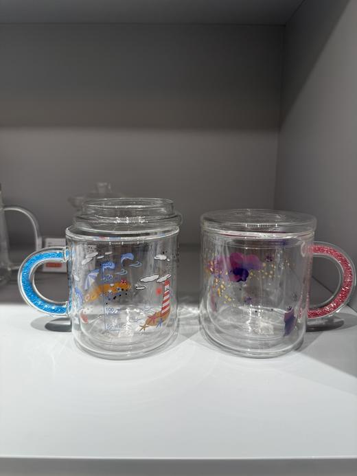 璃匠粉蓝对杯高硼硅玻璃带盖200ml 商品图3