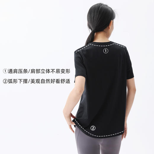 【老顾客破价福利】LULU专柜同款亲肤棉显瘦Ｔ恤女夏季宽松轻薄透气设计感上衣71036 商品图3