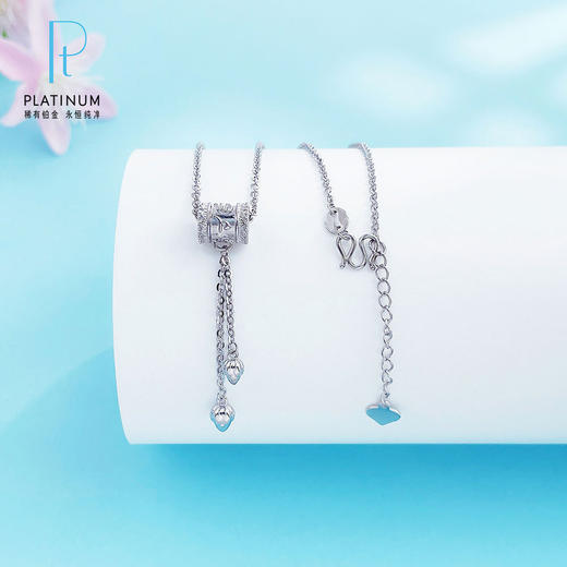 【限时8.8折】PT950 【国际铂金协会】铂金空心调节六字真言筒珠套链(BTL00392)预售产品下单后不退款不退货不换货不补差价)预售产品下单后不退款不退货不换货不补差价 商品图0