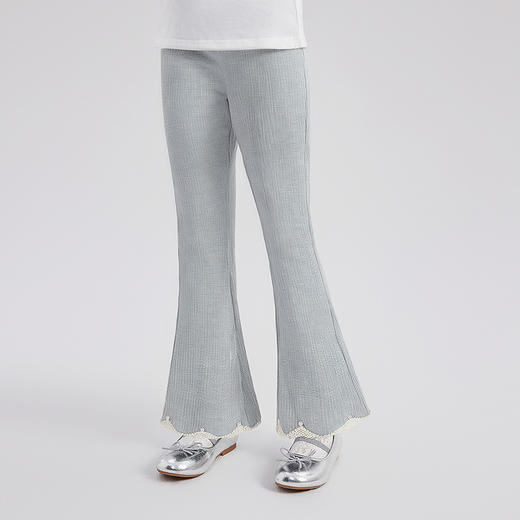 笛莎Deesha 童装女童裤子2025秋新款女童修身喇叭打底裤 商品图1