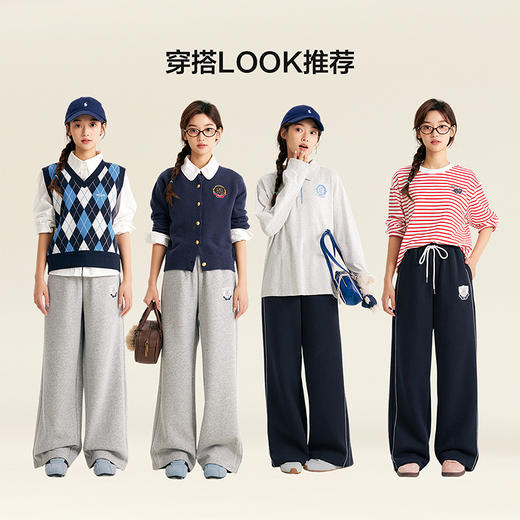 笛莎Deesha青少年女童裤子2025秋季女童时尚直筒卫裤 商品图2