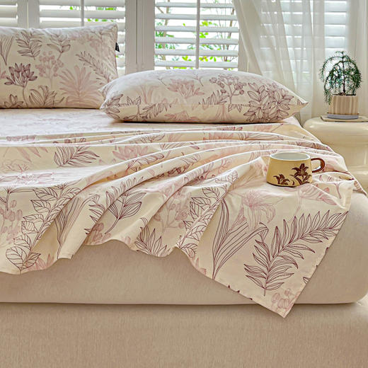 【品牌直发】加倍生活 新款A类全棉老粗布床单/床笠三件套 四季可用纯棉枕套 新疆长绒棉 7A抗菌防螨 可水洗机洗 商品图4