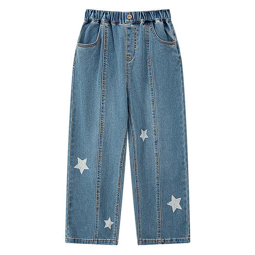 女童全腰牛仔单裤秋季新款安奈儿童装EG536531 商品图6