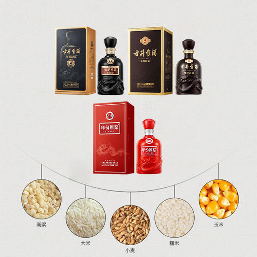 【浓香型】古井贡酒 年份原浆古5丨古8丨古16  500ml 50度 商品图2