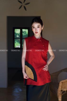 【门店同款】ENJOY夏季云敛-“乐染东方”夕璋云裥国风上衣 163299879