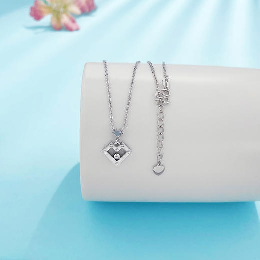 【限时8.8折】【线上铂金馆】PT950 #怦然心动 #CNC 【精品】铂金实心调节满心是你爱心心形套链(BFPTTL00037)预售产品下单后不退款不退货不换货不补差价) 商品图1