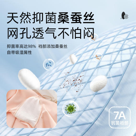 【安全裤+内裤二合一，隐形防走光~】女童a类安全裤内裤 一体防走光冰丝夏季薄款 女孩打底裤儿童保险裤-QQ 商品图2