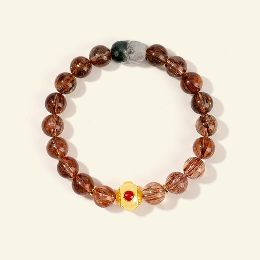 五行“喜火”系列 七星引财 黑金超七手链串 商品图2