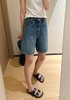 土耳其原单丹宁百慕大四面弹多工艺水洗直筒五分短裤 商品缩略图3