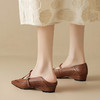 【预售5天】水晶羊皮浅棕色玛丽珍鞋女方头低跟鞋女舒适浅口单鞋百搭YS&7357 商品缩略图2